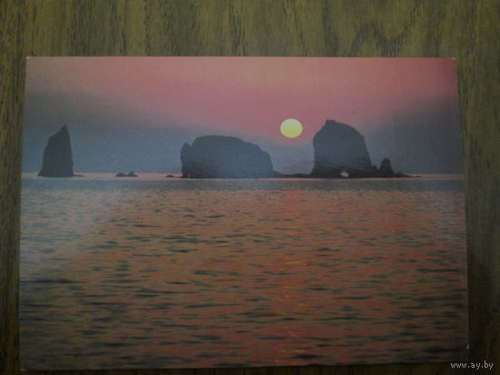 Почтовая карточка.1987г.Ю.Муравин.Рассвет в океане.