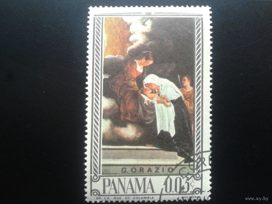 Панама 1966 Мадонна и св.Франческо итальянская живопись
