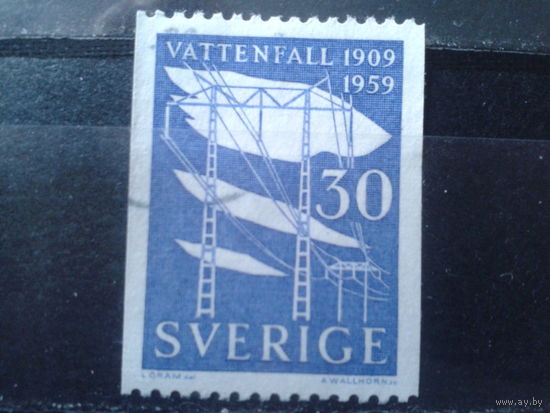 Швеция 1959 Воздушная линия электропередачи
