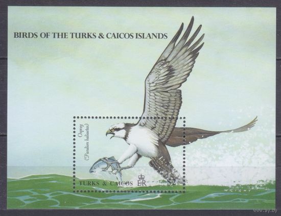 1990 Теркс и Кайкос 909/B84 Птицы 11,00 евро