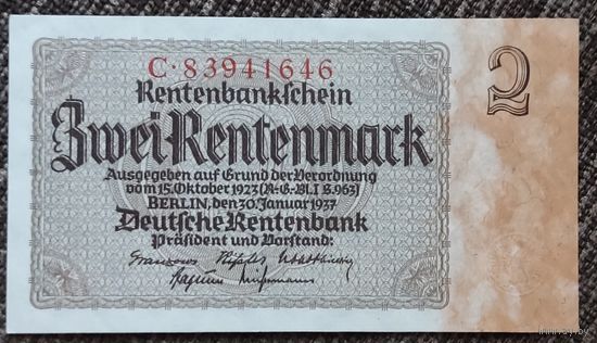 2 марки 1937 года - Германия - aUNC