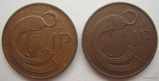 Ирландия 1 пенни 1971, 1980 гг. Цена за 1 шт. (v)