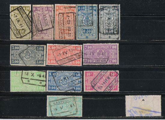 Бельгия Железнодорожные посылочные 1941 Номинал #225-8,230,236,240-5