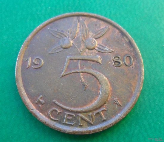 5 центов Нидерланды 1980 г.в.