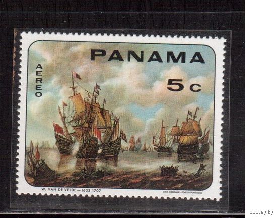 Панама-1968,(Мих.1067)  **   ,  Искусство, Живопись,Корабли