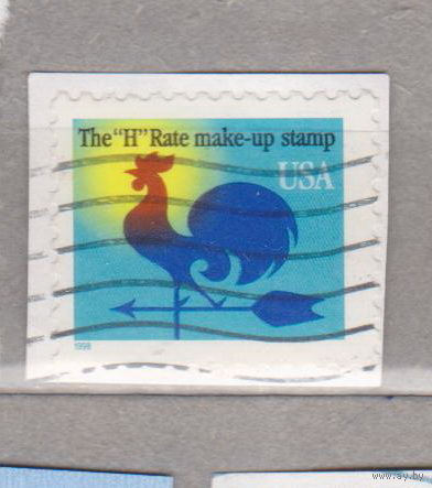 Птицы петух флюгер  фауна США 1998 год лот 1068 вырезки цена за 1 марку