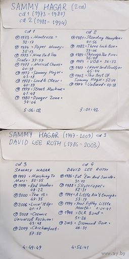 CD MP3 дискография Sammy HAGAR на 3 CD + David Lee ROTH - 1 CD