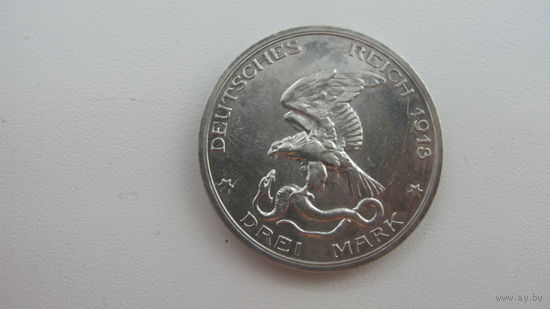Германия . Пруссия 3 марки  1913