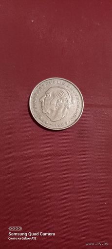 2 марки 1973, Германия, Хойс, (F).