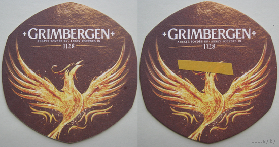 Подставка под пиво GRIMBERGEN / Бельгия/. Вар.1.