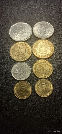 Франция 8 монет одним лотом