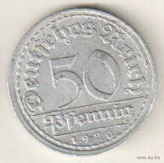 Германия 50 пфенниг 1920 А