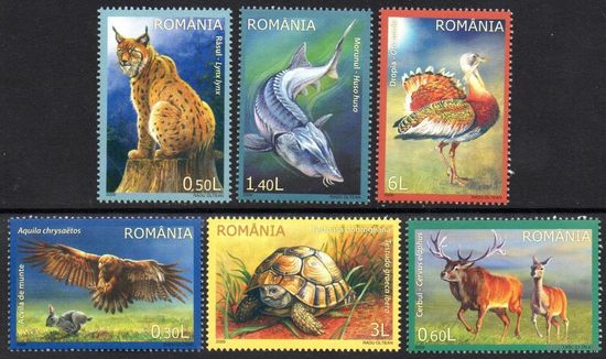 2009 Румыния 6379-6384 Фауна 7,50 евро