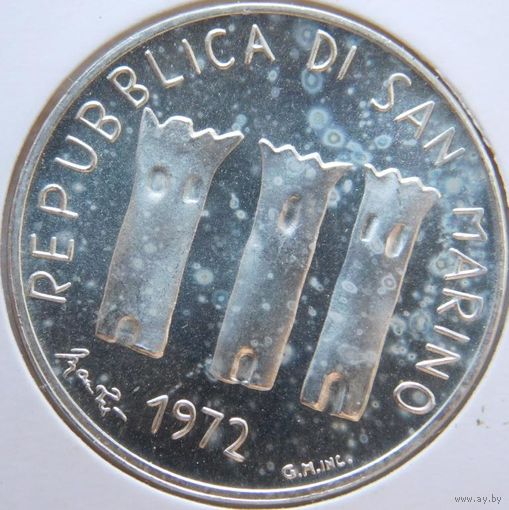 15. Сан Марино 500 лир 1972 год, серебро