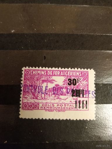 Французская колония Алжир марка оплаты посылок пакетов поезд железная дорога флора чистая клей MNH** (4-11)