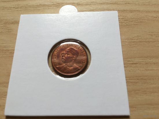 Гамбия 1 бутут 1973 год (в холдере). Одна монета в 1973 году.