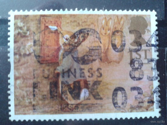 Англия 1994 Сказка, кролик бросает письмо Михель-1,5 евро гаш