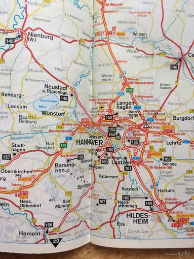 Карта дорог Германии на немецком языке