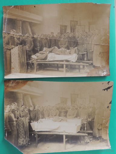 Фото "ПМВ. Отпевание солдат в церкви" 10 ноября 1917 г. (2 шт),  д. Теребежово (совр. Столинский р-н, Брестская обл.)