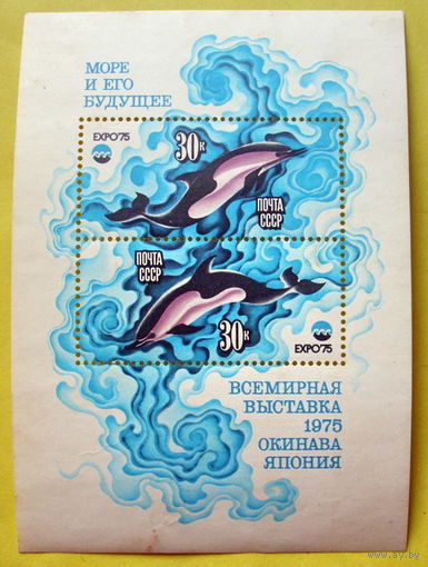 СССР.  Всемирная выставка  "Экспо - 75" "Море и его будущее" (Окинава, Япония). ( Блок ) 1975 года.