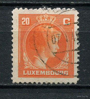 Люксембург - 1944/1946 - Княгиня Шарлотта 20С - [Mi.349] - 1 марка. Гашеная.  (Лот 15Dc)
