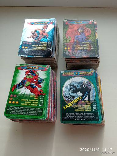 Карточки Человек-паук МНОГО РЕДКИХ!!!
