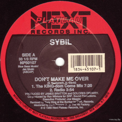 12" Sybil - Don't Make Me Over (1989) Downtempo, Garage House