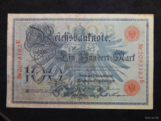 Германия 100 марок 1908г.