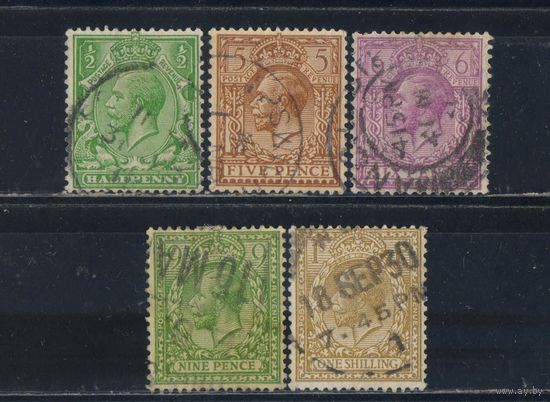 Великобритания 1924 GV Стандарт #154,161-3,165.