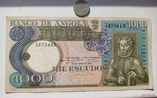 Werty71 Ангола 1000 эскудо 1973 банкнота