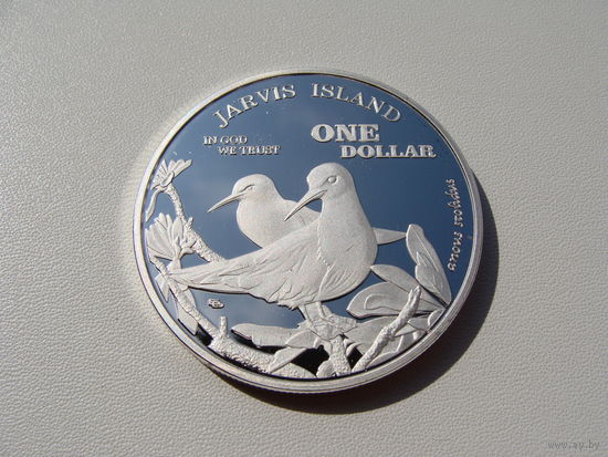 Остров Джарвиса.  1 доллар 2015 год  "Крачки"