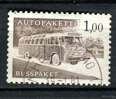 Финляндия - 1963 - Посылочная марка. Автобус 1М - [Mi.13ap] - 1 марка. Гашеная.  (Лот 79AB)