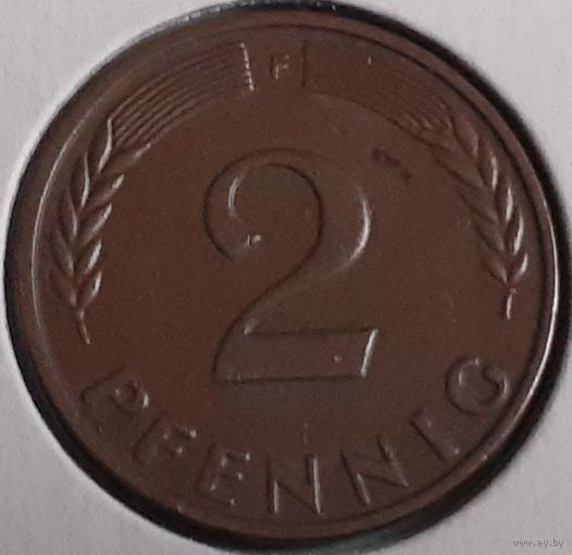 Германия 2 пфеннига, 1965 "F" - Штутгарт