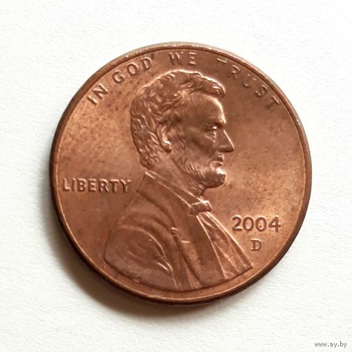 США 1 цент 2004 г. D