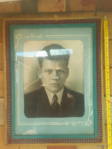 Фото-портрет в рамке под стеклом. 50-е годы СССР 1