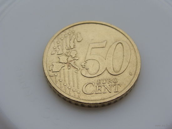 Италия.  50 евроцентов 2002 год  KM#215
