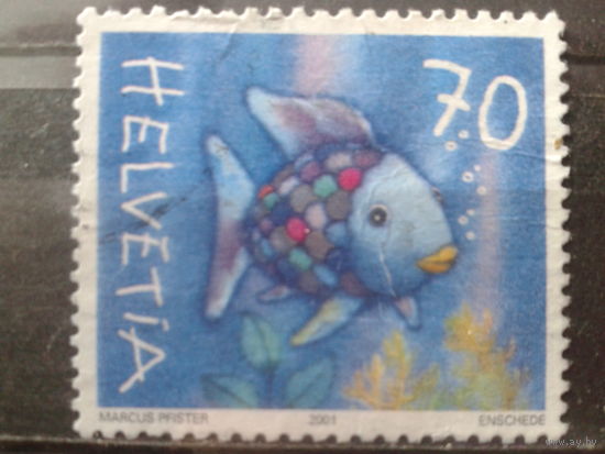 Швейцария 2001 Рыбка, иллюстрация из детской книги
