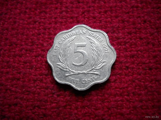 Карибы (Карибские острова) 5 центов 1997 г.