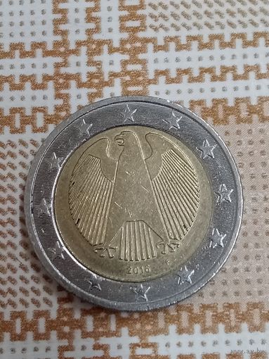 2 евро 2016 F Германия