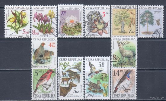 [2765] Чехия. Флора и фауна. 12 гашеных марок.