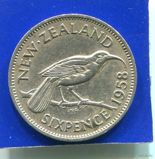 Новая Зеландия 6 пенсов 1958