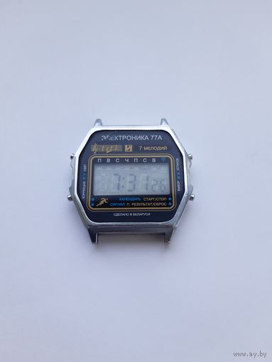 Часы Электроника 77А. 7 мелодий будильника.
