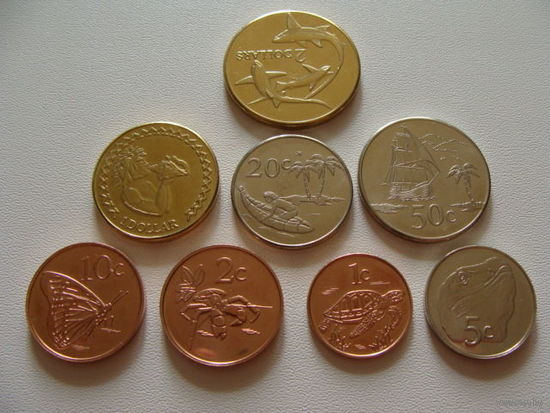 Токелау. набор 8 монет  1,2,5,10,20,50 центов, 1 и 2 доллара 2017 года