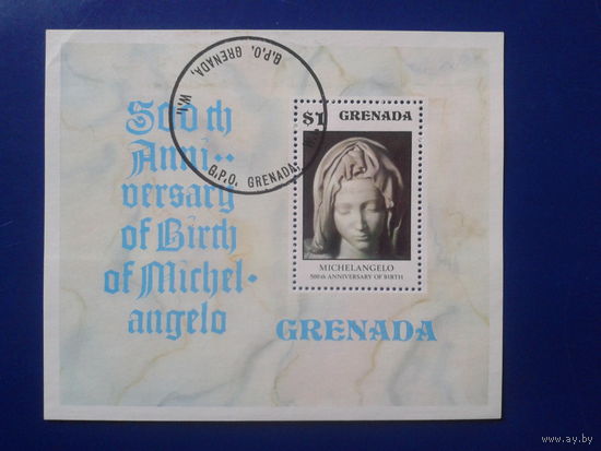 Гренада 1975 500 лет Микельанджело Блок