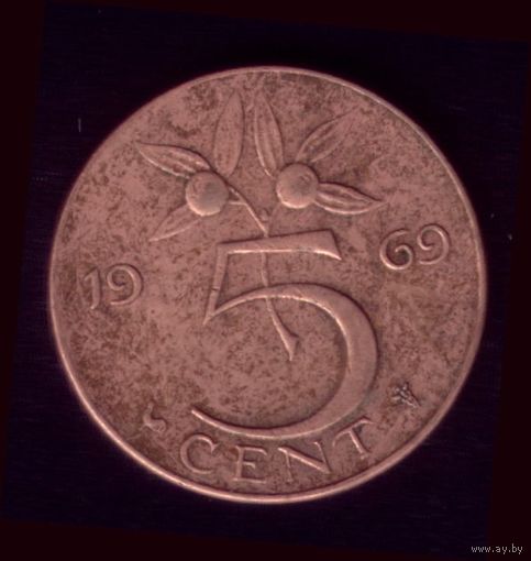 5 центов 1969 год Нидерланды