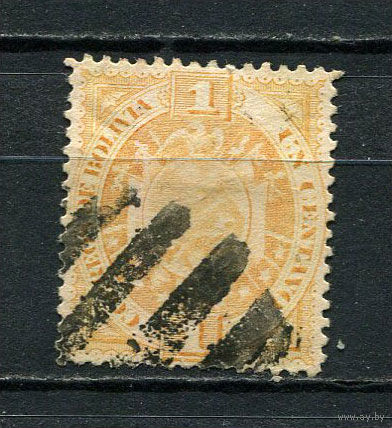 Боливия - 1894 - Герб 1С - [Mi.38ii] - 1 марка. Гашеная.  (Лот 28Di)