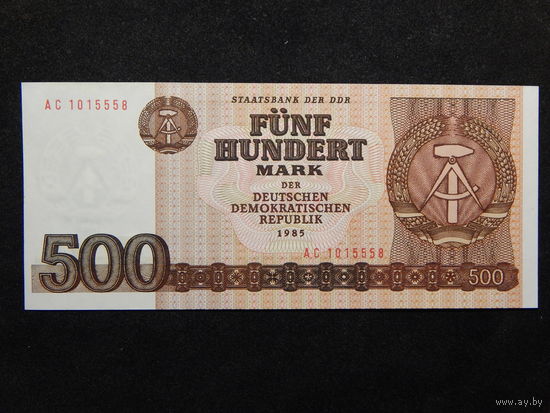 ГДР 500 марок 1985г.UNC