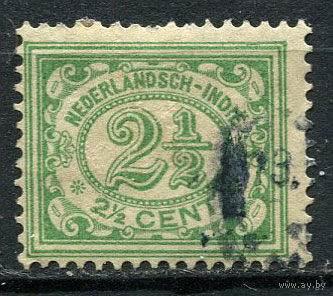 Нидерландская Индия - 1912/1914 - Цифры 2 1/2С - [Mi.110] - 1 марка. Гашеная.  (Лот 69EX)-T25P5