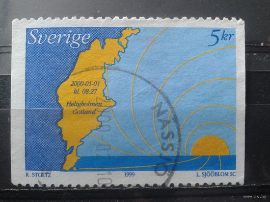 Швеция 1999 Миллениум, карта Готланда