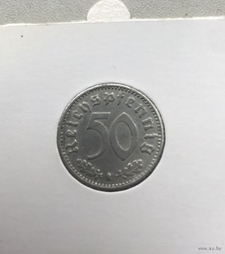 Германия - Третий рейх 50 рейхспфеннигов   1935 A в холдере